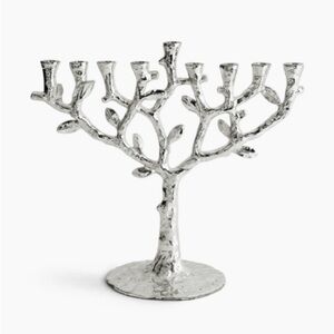 Michael Aram Judaica Tree of Life Menorah Silver Candle Holder